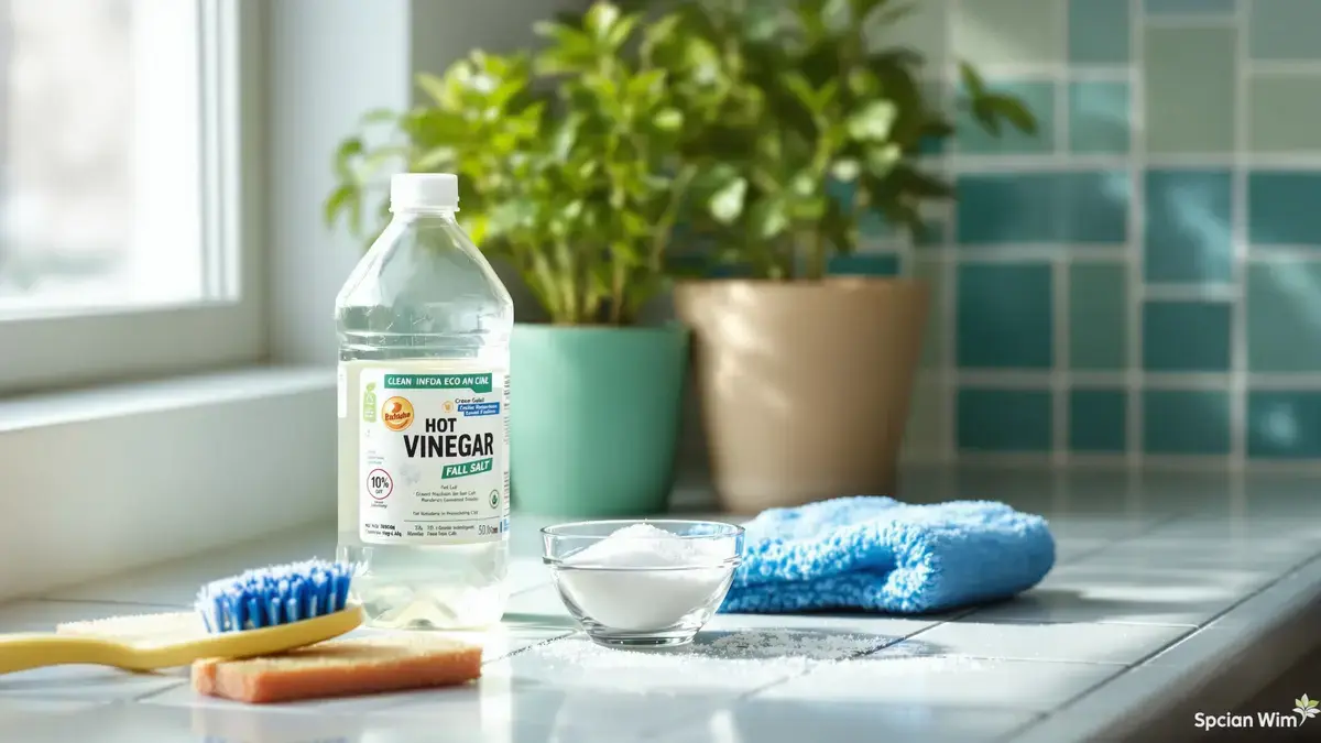 Vaarwel chemische middelen: hete azijn en zout, de natuurlijke methode die het reinigen van voegen revolutioneert